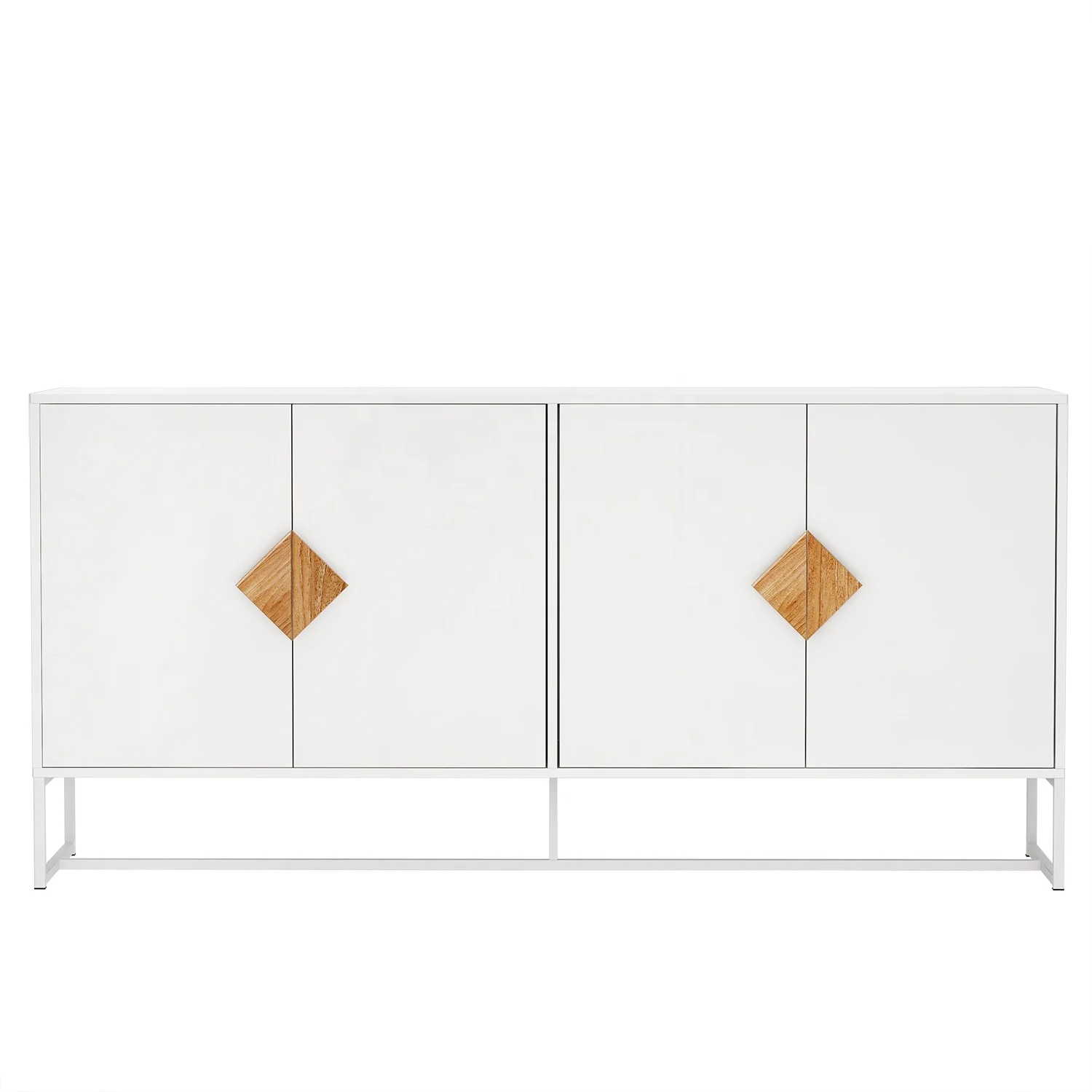 Квадратная ручка особой формы из массива дерева с 4 дверцами и двойным сервантом для хранения