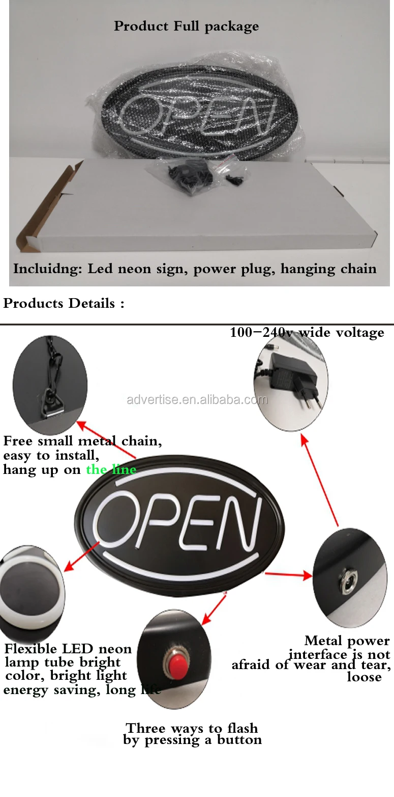 led luminous characters  advertising light board neon tube open electronic sign light box shop business sign neon OPEN SIGNS