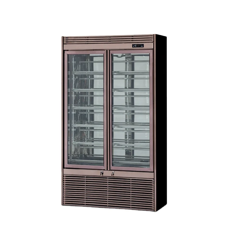 Wine Celler Cooler Factory Supply Stainless Steel Electric Glass Display Wine Cellar Cabinet Cooling Unit Refrigerator Red
