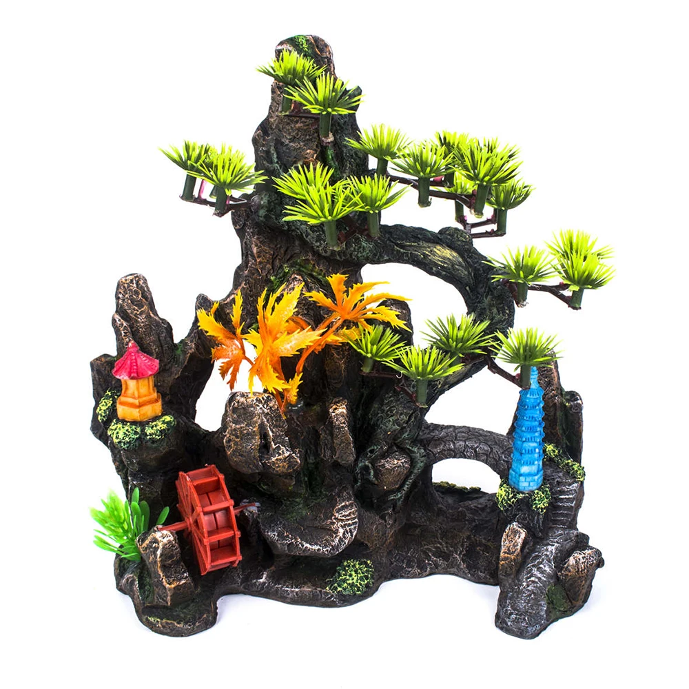 Supplier Wholesale aquarium artificial resin craft rockery decoration