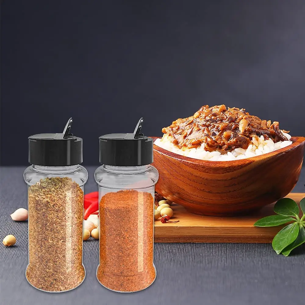 Hot-Selling PET Plastic Spice Bottles, Salt And Pepper Shakers Are Used To Store Kitchen Condiments