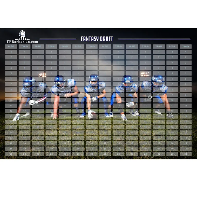 2022 Popular Football Draft Board with football player stickers
