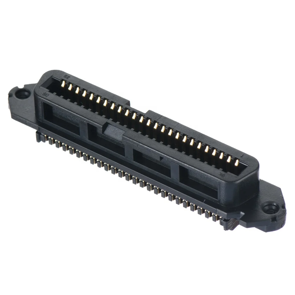 Centronics 25 пар 50pos женский телекоммуникационной компании AMP соединитель, 50pin RJ21 розетка IDC D-SUB разъемы с пластиковой крышкой