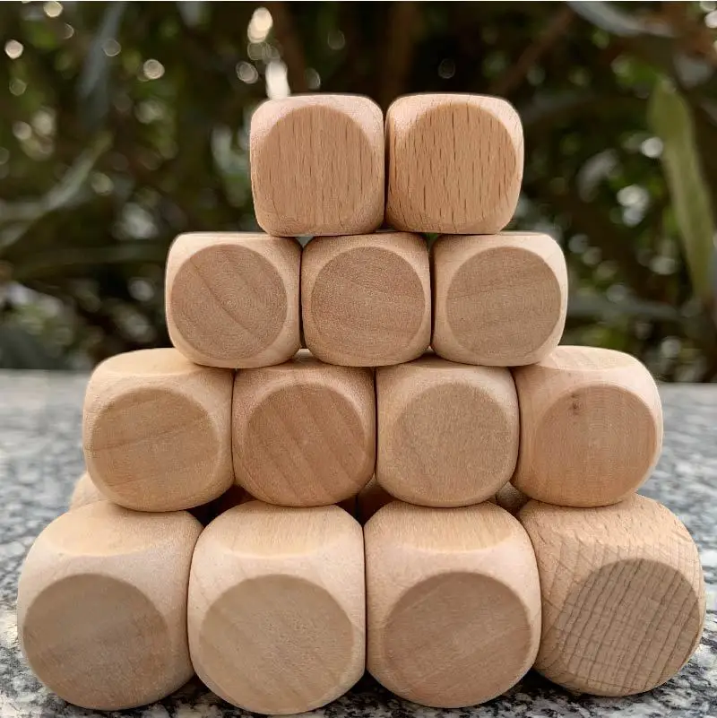 Custom Cheap Wooden Blocks Toy Square Cubes Unfinished Wood Blocks For Kids