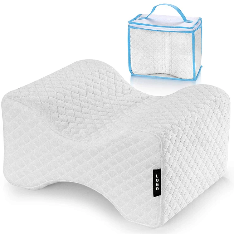 Orthopedic Memory Foam Knee Leg Pillow for Side Sleeper with Washable Cover