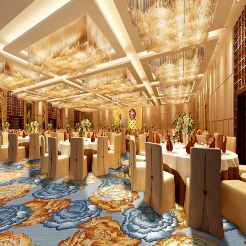 Luxury Design Hotel Lobby Carpet Cheap Price AXminster Woven Jacquard Nylon Loop Pile Tufted Cut Pile Rug Washable Classic Style