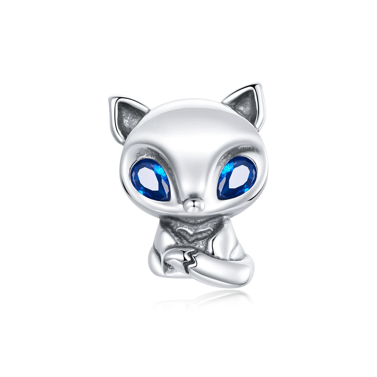 Cute Little Fox Charm Spacer Bead Jewelry 925 Sterling Silver Animal Charm Pendant for DIY Jewelry Making