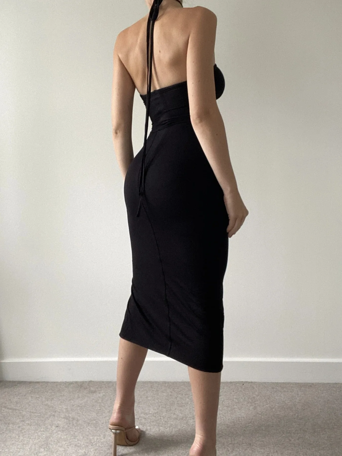 2022 high quality New Arrivals Spring  Summer Fashion Slim Ssexy Halter Split Tube Top Bodycon Club Dress Women