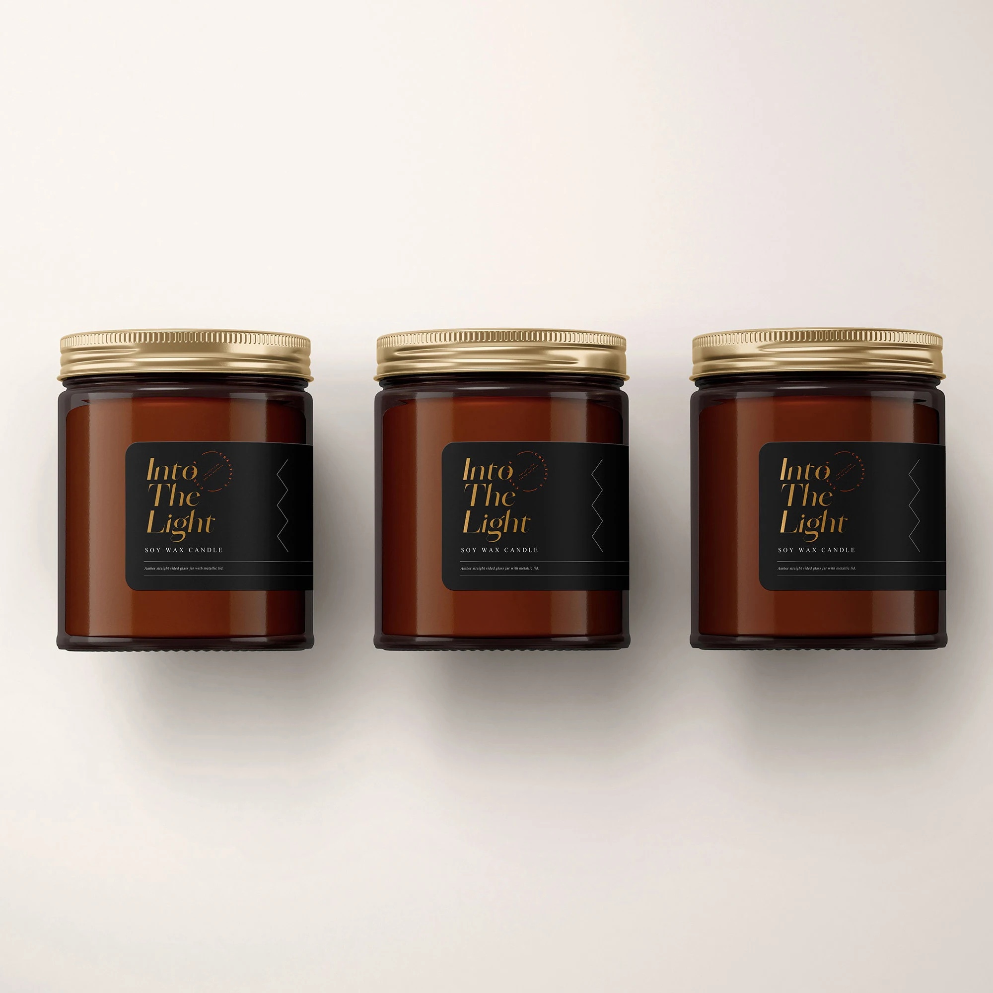 Customized Ambar colorful 100ml 200ml Aromatic round design home Candles Jar amber scented Candles with metal lid