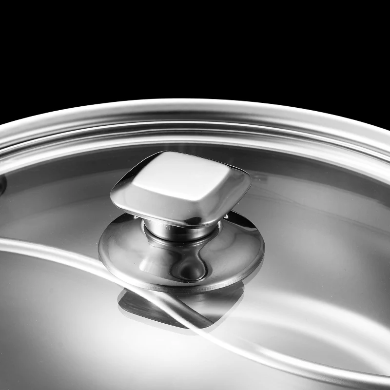 New design 304 Stainless Steel pots with lid divider hot pot Wholesale stainless steel cookers