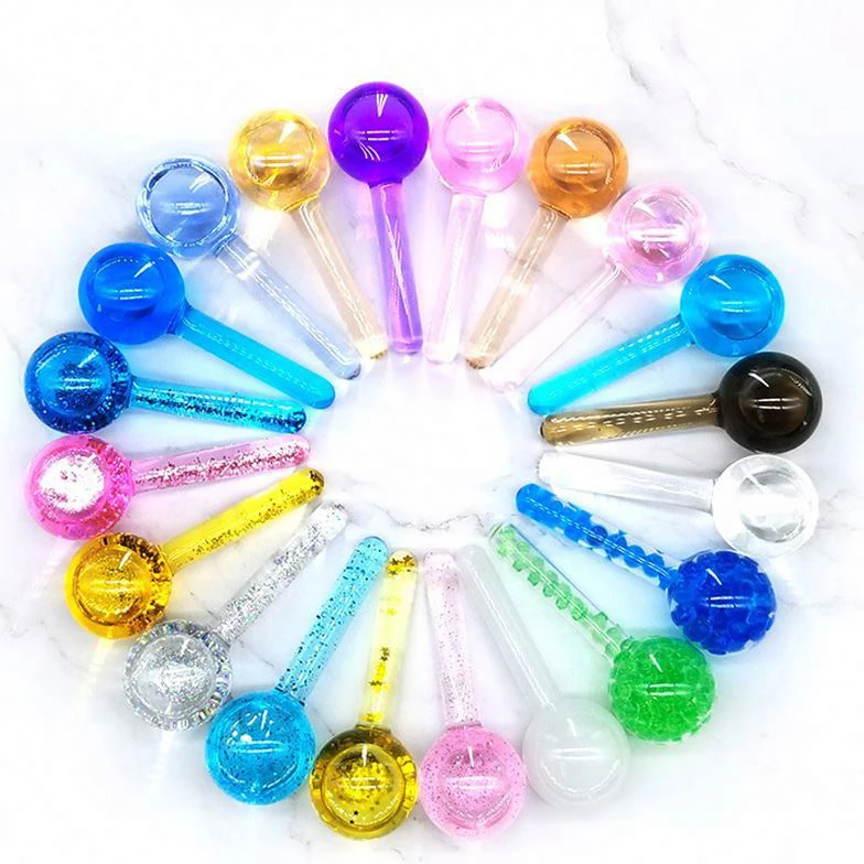 Hot Selling Cooling Cryoball Rolling Hockey Facial Massage Cryo Globes Roller Magic Beauty Products Glass Ice Globe