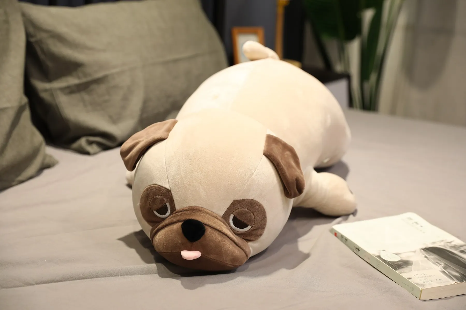 Кукла собака мопса плюшевая игрушка Cuddly Myna кукла спальная Удобная подушка можно добавить логотип