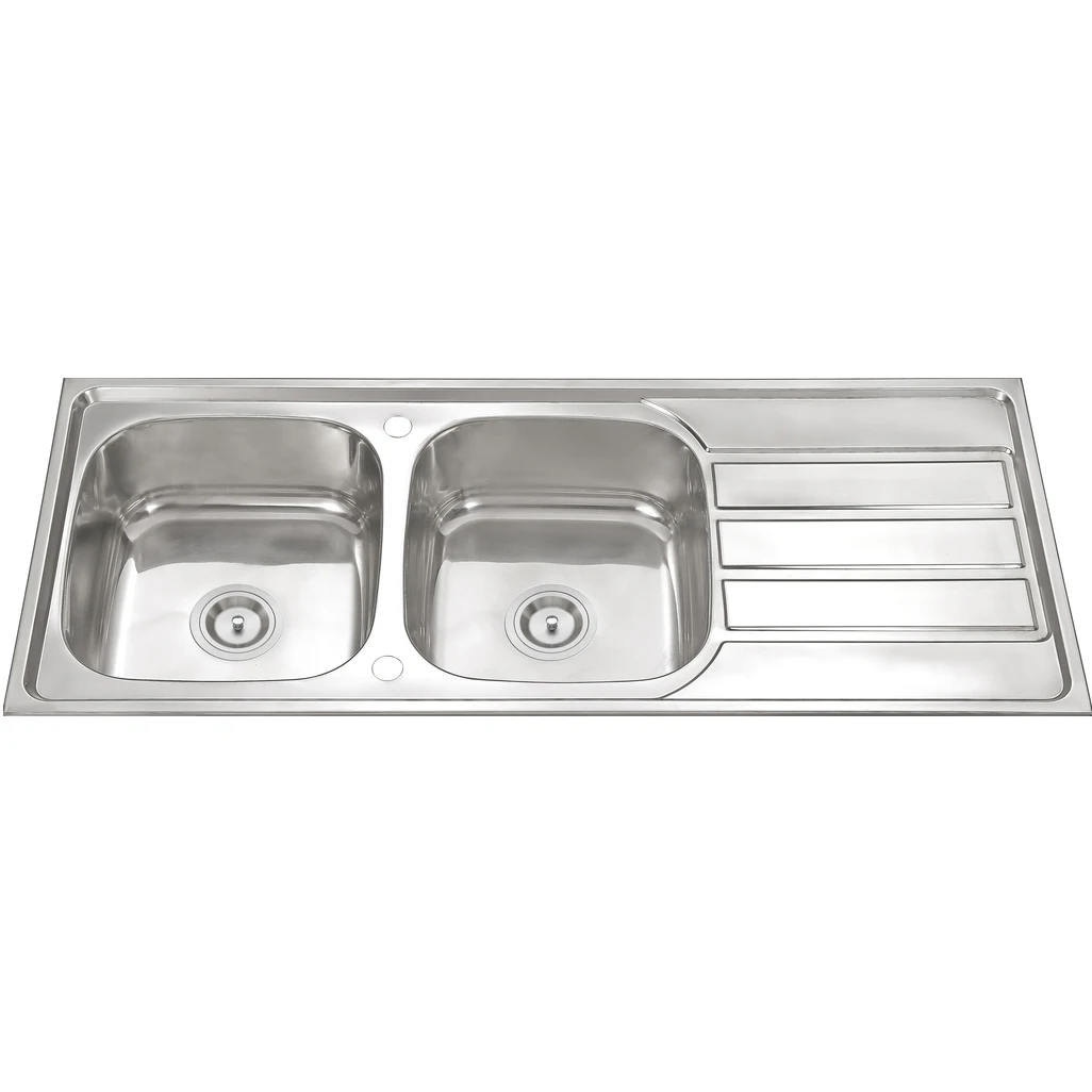 Высококачественная двойная миска из нержавеющей стали 304 двойной слив многофункциональная большая кухонная раковина с