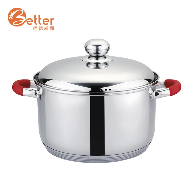 New Product Stainless Steel Belly Body Shape Glass Lid Non Stick Cookware Set Cooking Pot Kitchenware Cookware Sets