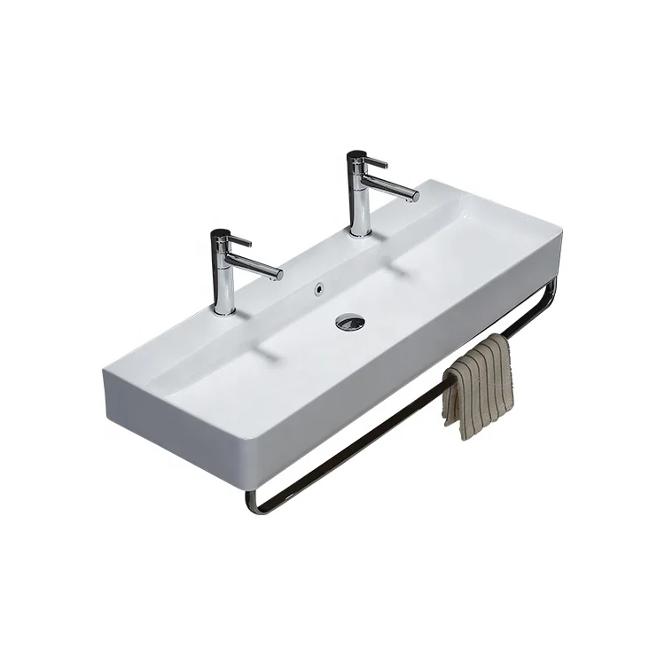 Производство Chaozhou, белая керамическая художественная настенная раковина для ванной комнаты