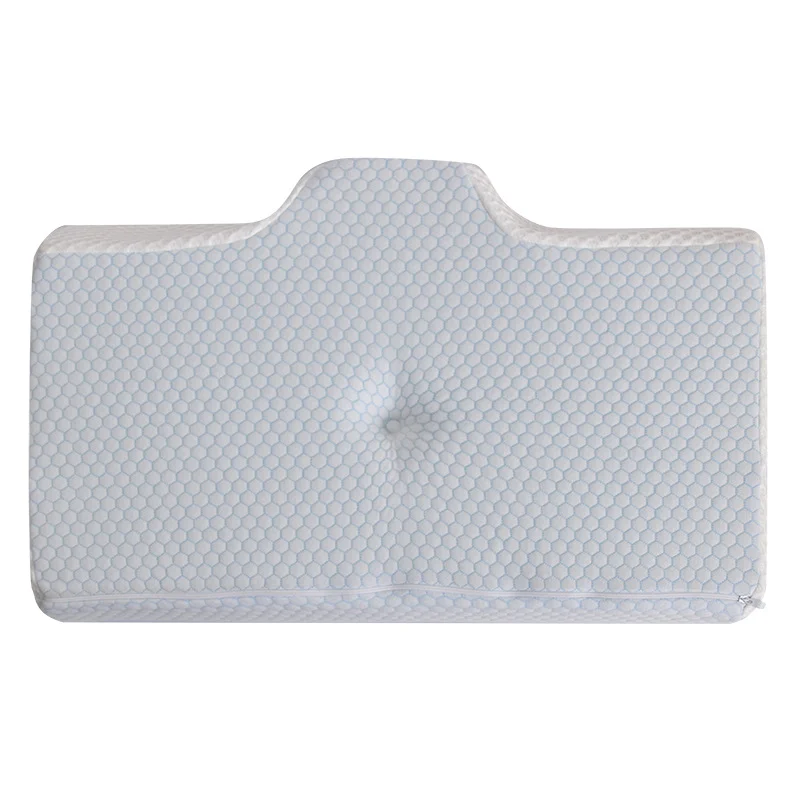 Ergonomic Memory Foam Bed Pillow for Side Back and Stomach Sleepers Contour Shape Ventilated Neck Sleeping Pillows