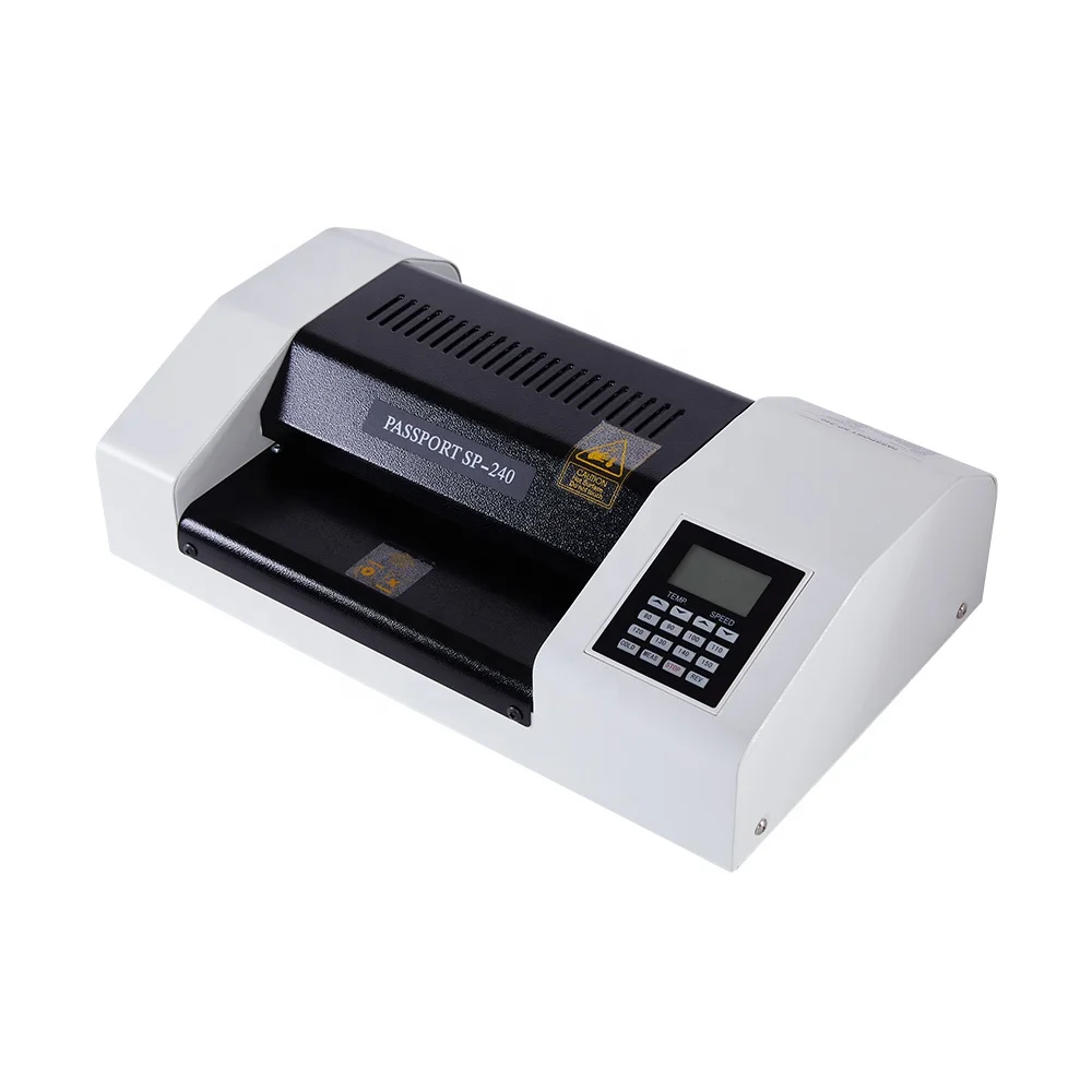 
New product Pingda Passport laminator SP-240 240mm a4 a5 hot and cold laminating machine laminator with LCD display 