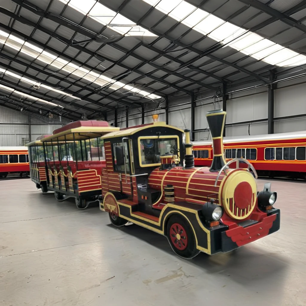 Sightseeing electric train amusement equipment factory, shopping mall, scenic area, park, large trackless electric tourist train