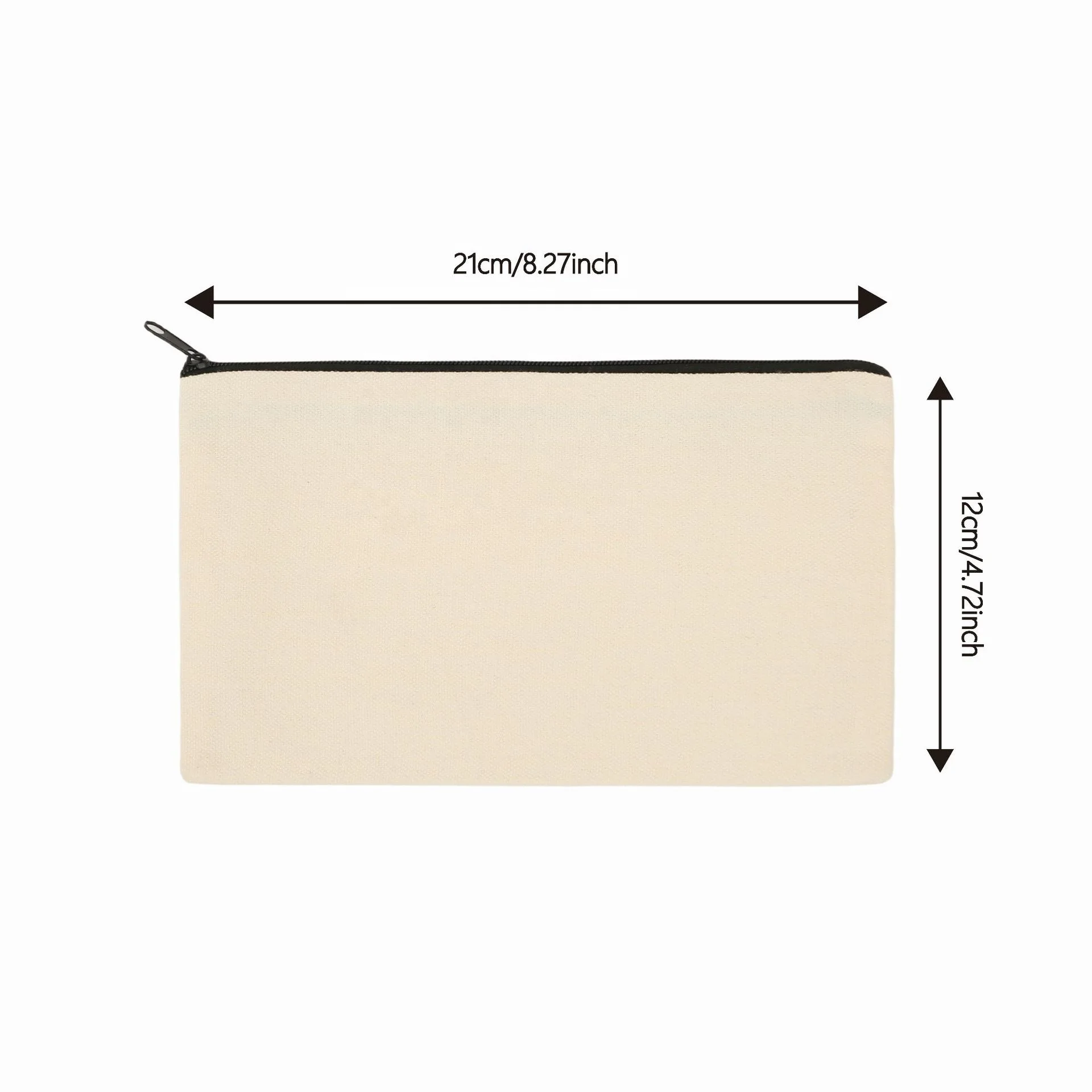 mini women sublimation logo makeup toiletry canvas cosmetic wash bag zipper custom travel pouch