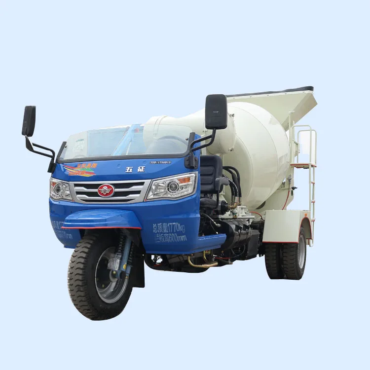 
Three-wheel cement mixing tank truck 2 square agitator for agricultural use Small mixer 
