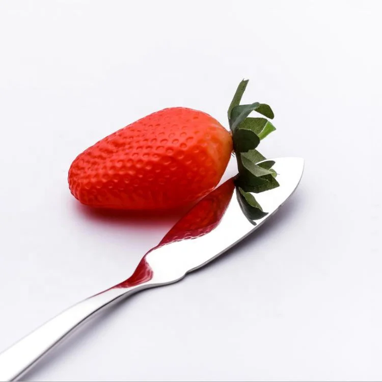 European hotel christmas custom logo stainless steel silver gold peanut butter knife