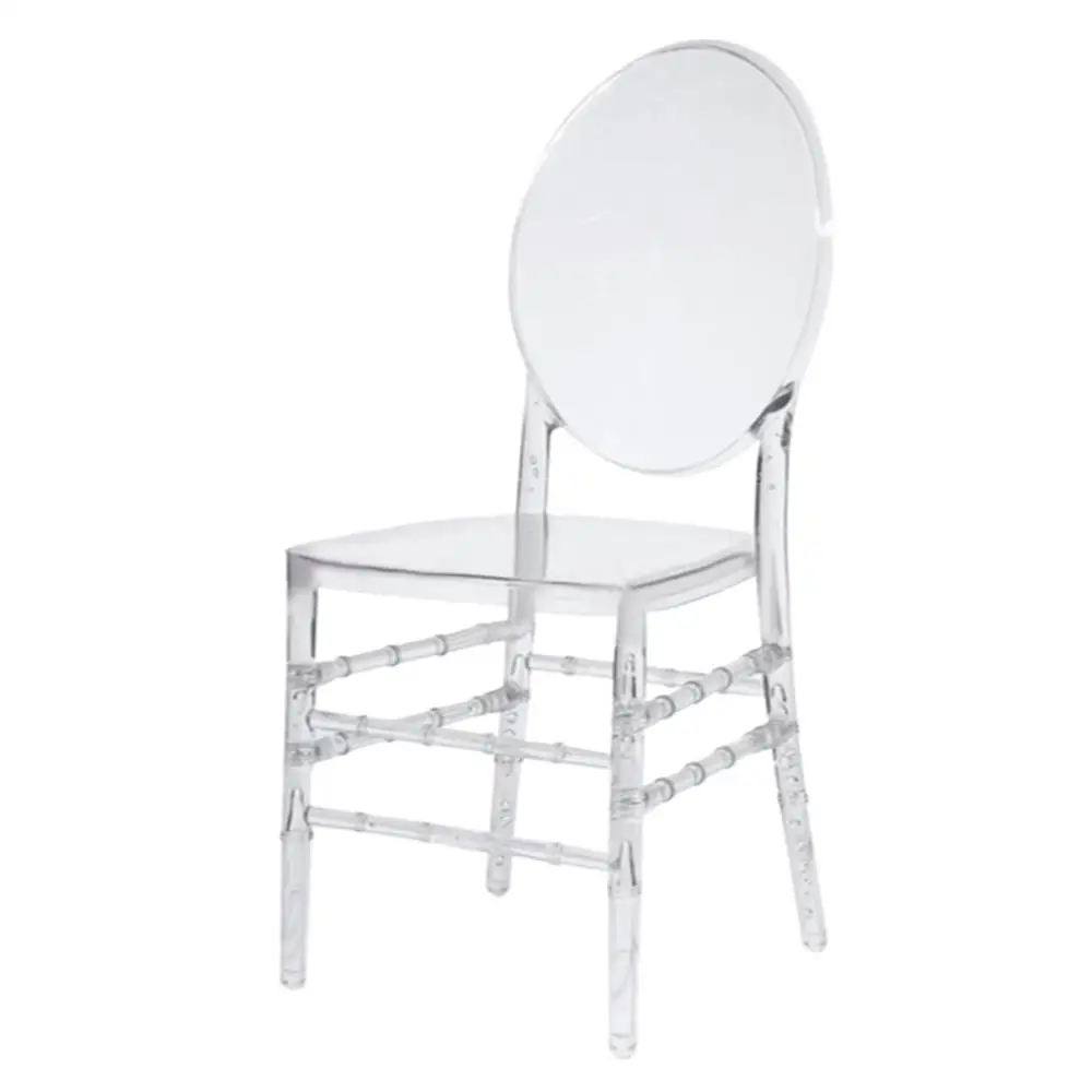  Полимерные прозрачные и белые стулья Chiavari Tiffany элегантные свадебные из пластика для
