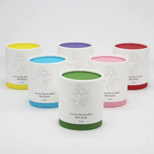 wholesale custom order bath bomb packaging boxes glossy lid base paper soap luxury boxes for bath bombs