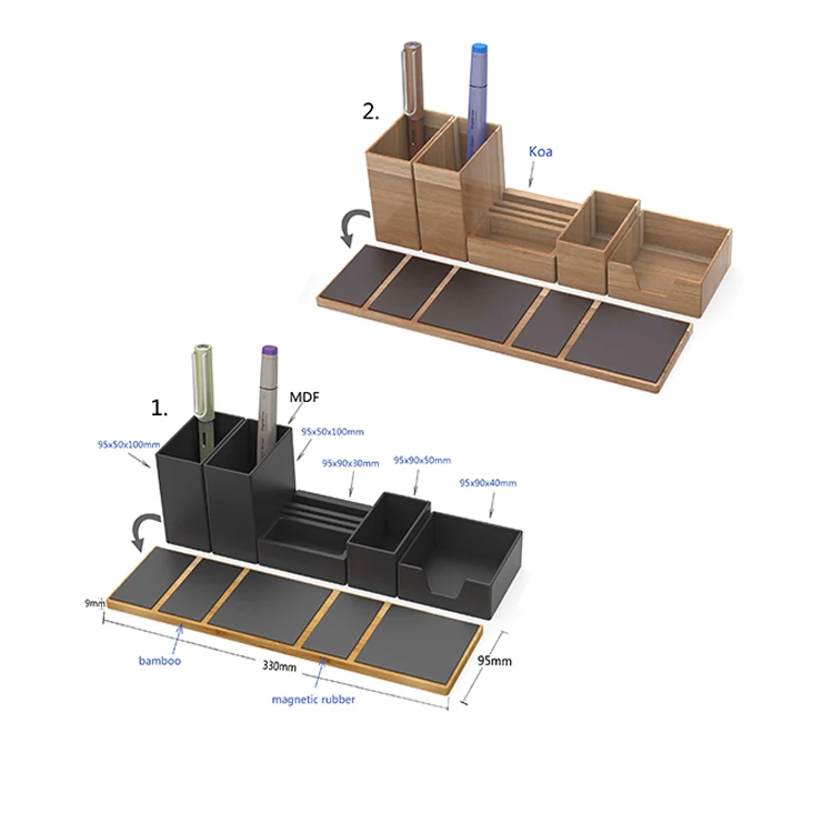 Wholesale Multifunction Organizer Pen Business Card Holder Stationery Office Desk Pen Holder