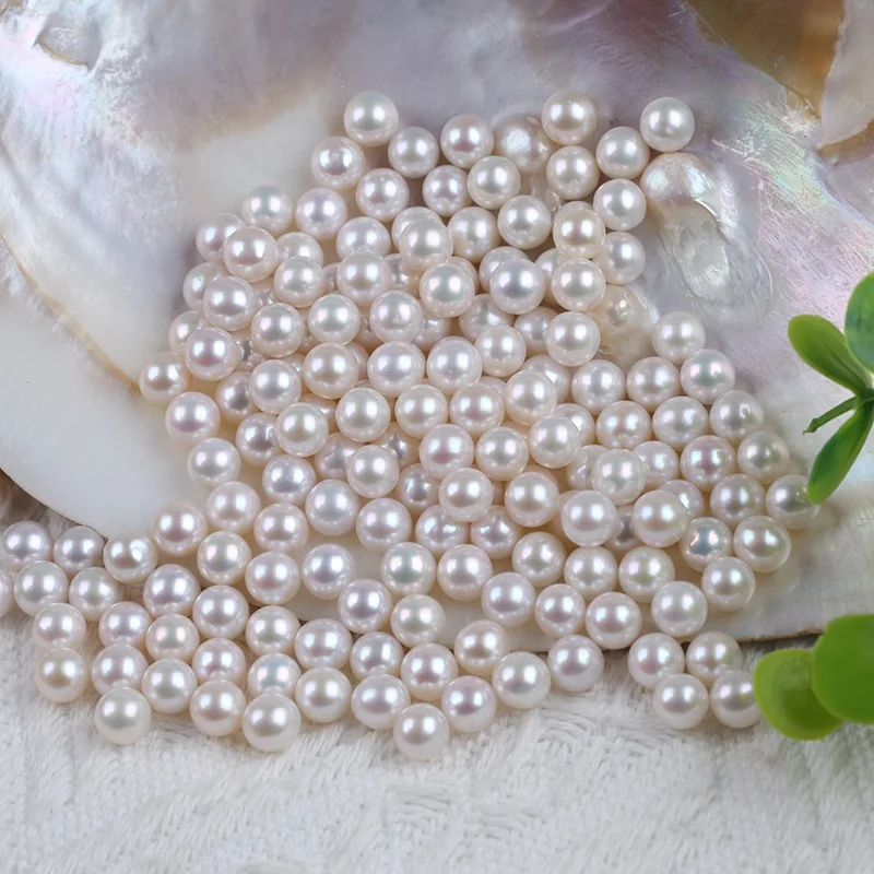 6-6,5 мм натуральный белый цвет пресноводный круглый жемчуг свободные бусины для изготовления ювелирных изделий