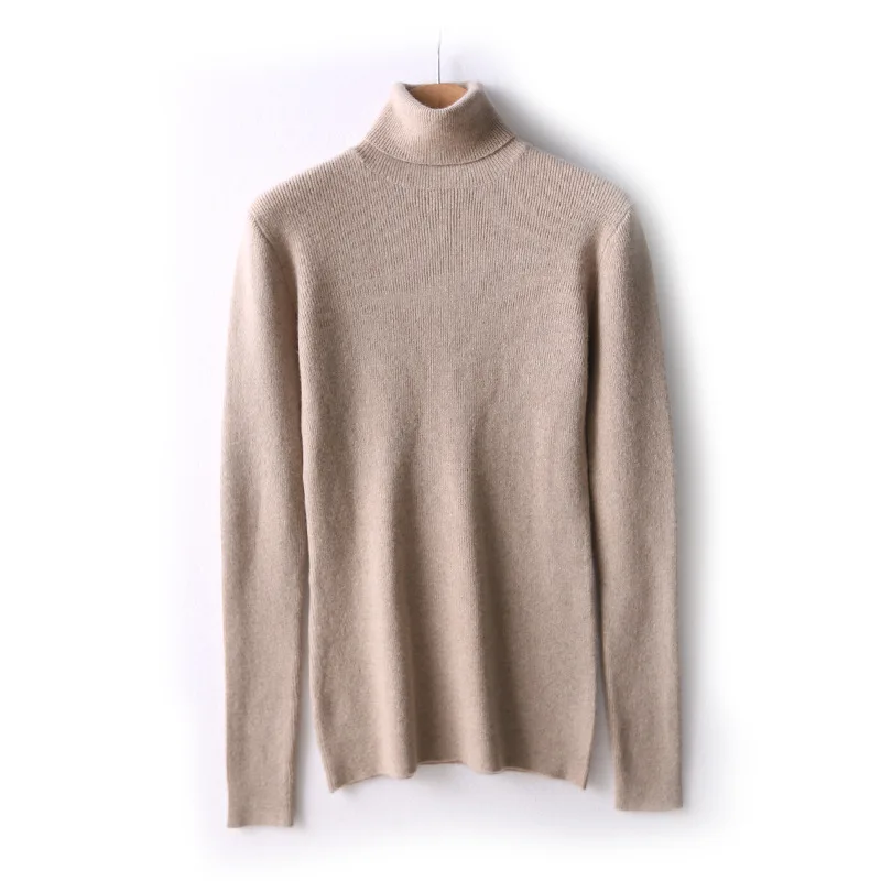 wholesale new style knitting spring and autumn long sleeve men cashmere turtleneck sweater
