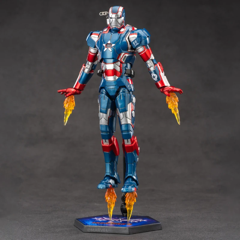 Zd Toys Iron Man Original Genuine Marvel 10th Anniversary Edition - War Machine Patriot 1.0 1/10 Action Figures 18cm 7in