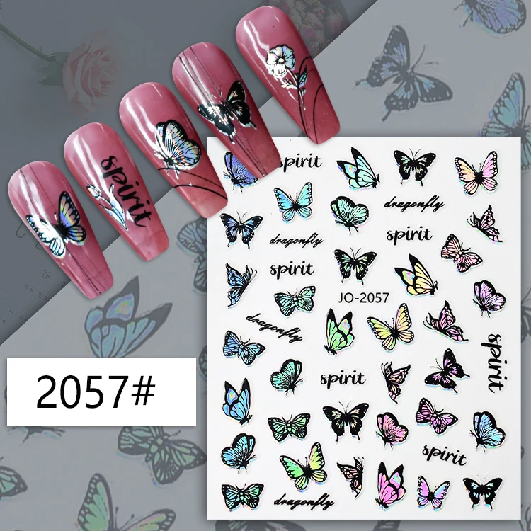 Nail supplies for professionals accessory Self-adhesive Nail Art Stickers 3D Decals