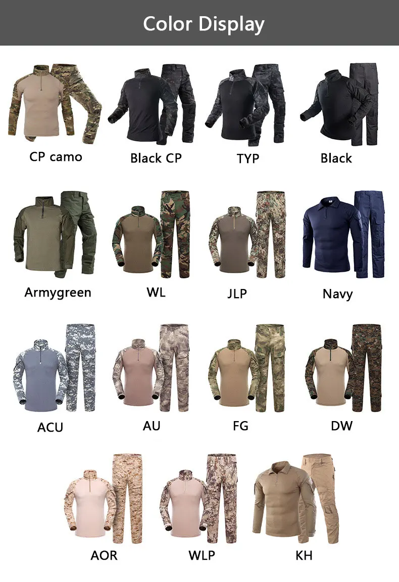 GAF Hot Sell 1000D Nylon Frog Suit Polyester For  Cotton Camo Waterproof Tactical Uniform Combat Frog Suit Plate Carrier