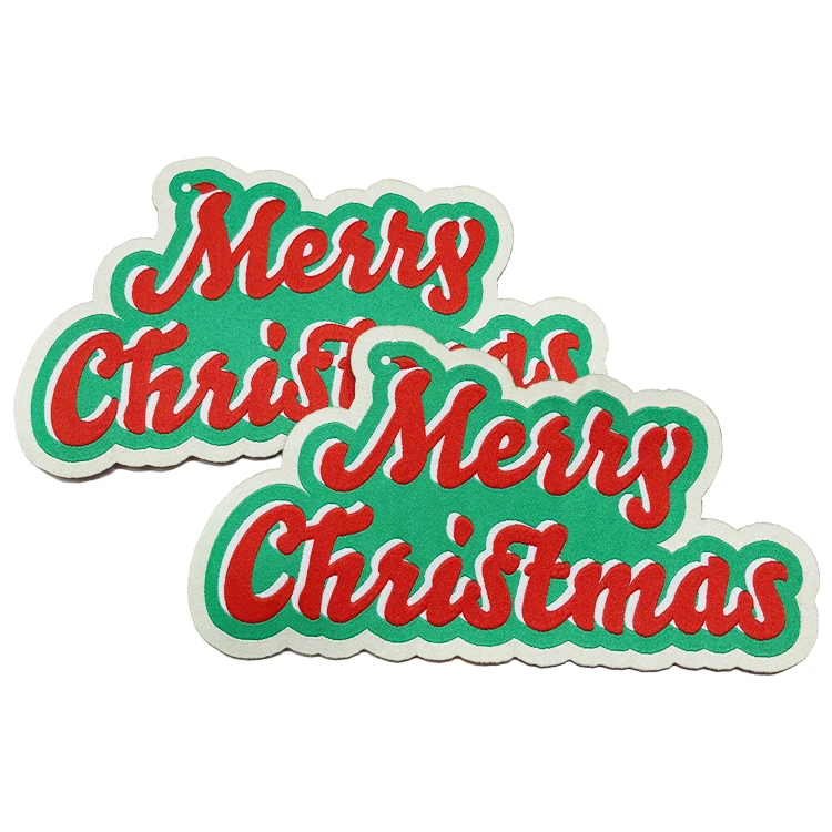 Оптовая продажа на заказ большие лазерные тканые патчи рождественские железные