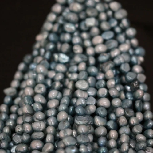 Dyed color 7-8mm Nugget pearl strand  colored freshwater pearl strand for making jewelry