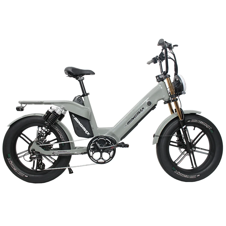 MINGMAX New style Men 48V 12Ah fat Electric bicycle Full Suspension 20*4.0 Fat Tyre Electric Snow Bike
