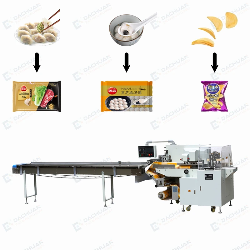 DF450WX Automatic Horizontal Wrapping Machine,hard Roll Sandwich/biscuit Sandwich Wrapping Machine Paper Packaging 120-450mm 900