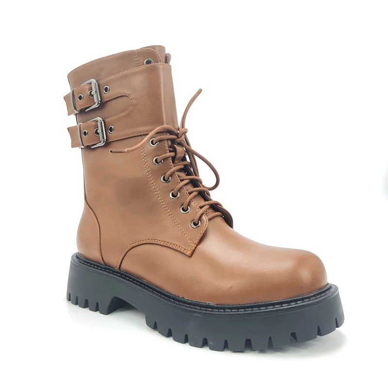 Customizable designer excellent quality women shoes ladies brown ankle boots