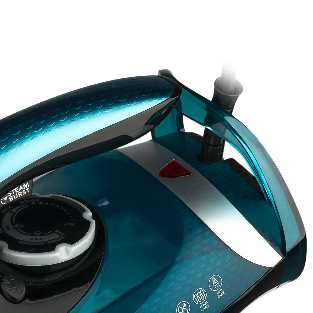 Mini Electric Steam Iron Burst of Steaming Self Cleaning Nano Ceramic Soleplate High Power 2800w