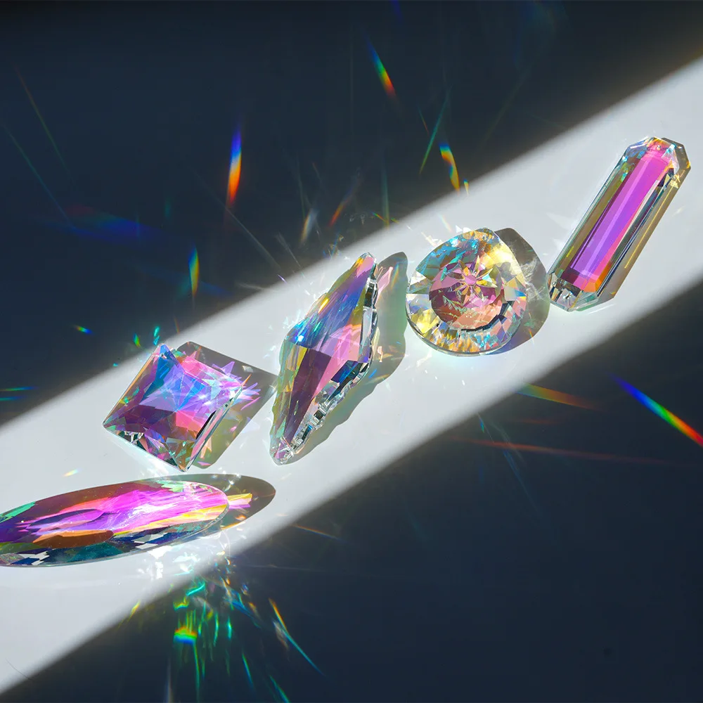 QIAO OEM/ODM Wholesale High  Quality Large Crystal K9 Pendant  For  Lamp Curtain Garden Home Decoration  Sun Catcher DIY