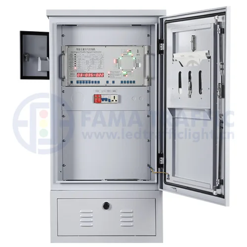 FAMA Networked Intelligent Traffic Signal Light Controller 44 Outputs for Roadway 12V Aluminium and PC Material