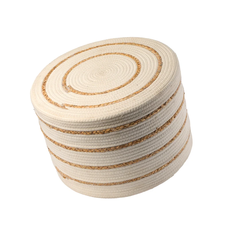 Luxurious Boho Cotton Rope Woven Round Floor Seat Cushions For Home Decor