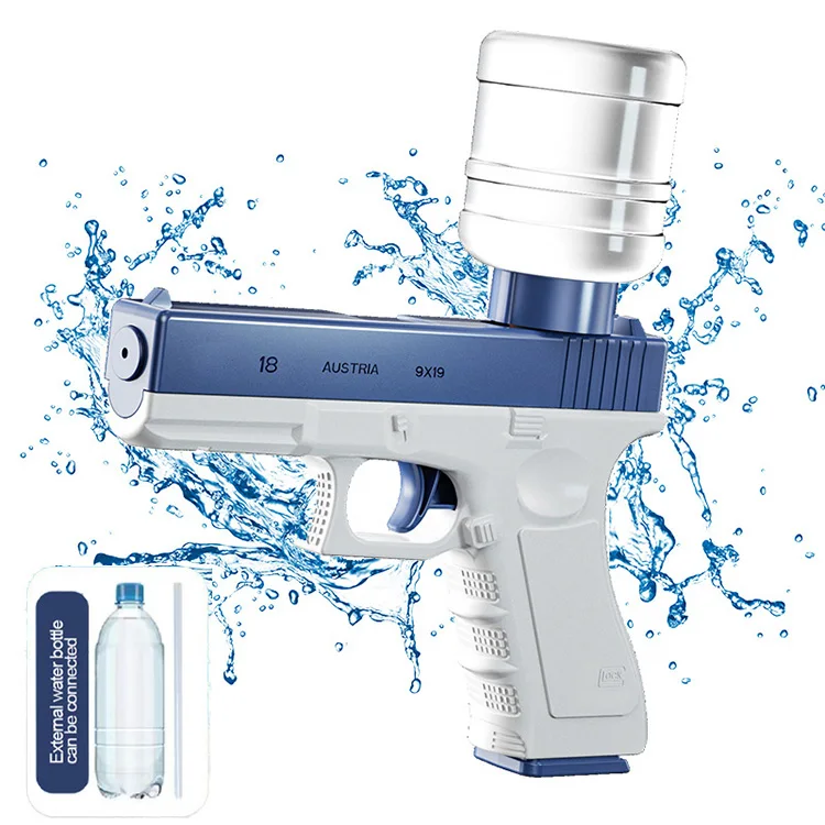 Electric Continuous Firing Water Gun With Large Capacity External Mineral Water Bottle For Water Fighting Toys