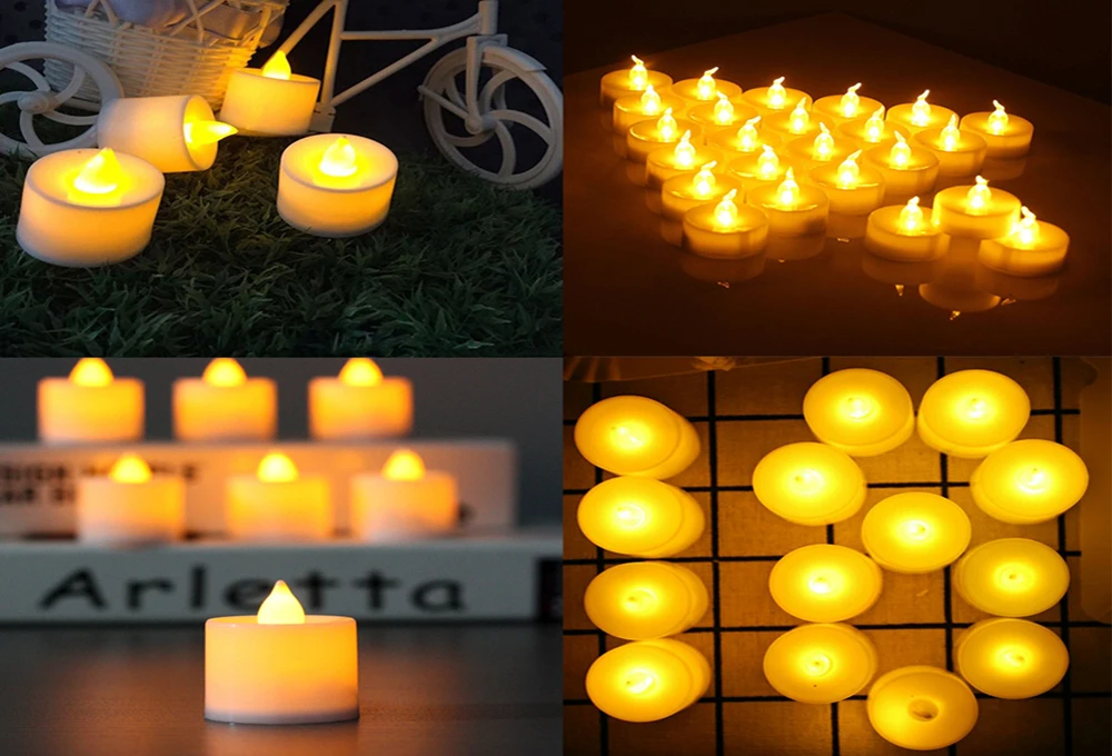 LED Flame Tea Light Candles Creative Lamp Battery Powered Home Wedding Party Decoration Lighting