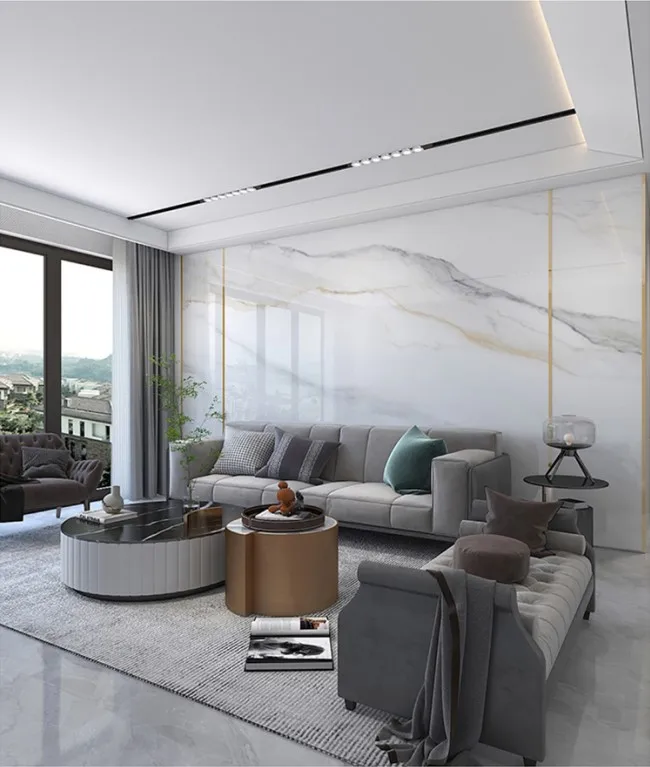 PET Marble Bamboo charcoal fiber wall panel wall marbled panels boards Interior Decoration Materials