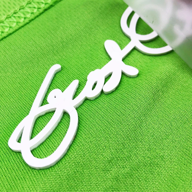 Custom T Shirt Iron On Name Label Tag Heat Press Embossed Logo 3d Silicone Heat Transfer Label