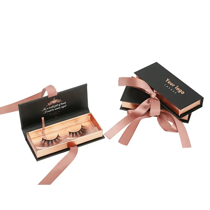 Make your own eyelash box wholesale price mink eyelash with private custom packaging