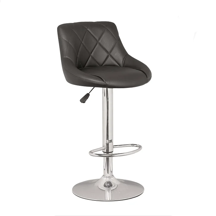 Modern Height Adjustable Bar Chairs with Back PU Leather Swivel Kitchen Counter Bar Stool Chairs