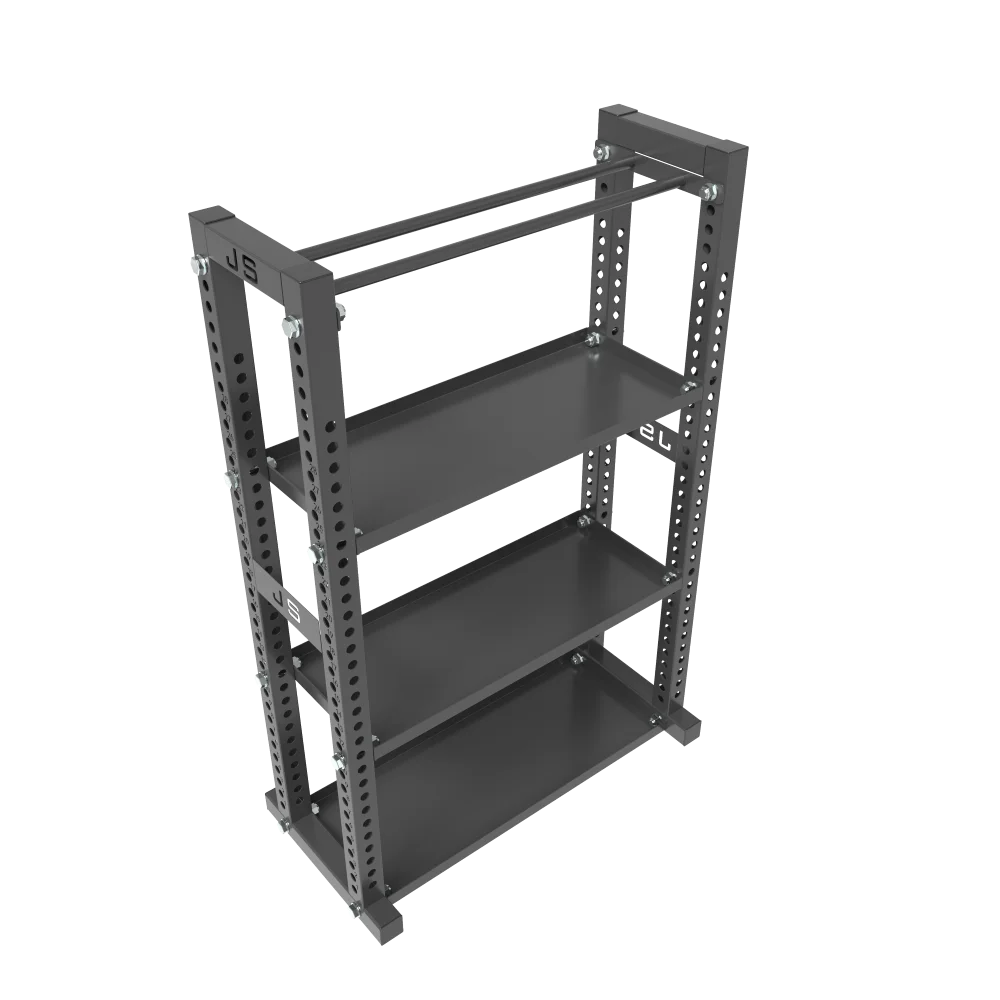 Storage Fitness rack for exercise equipment