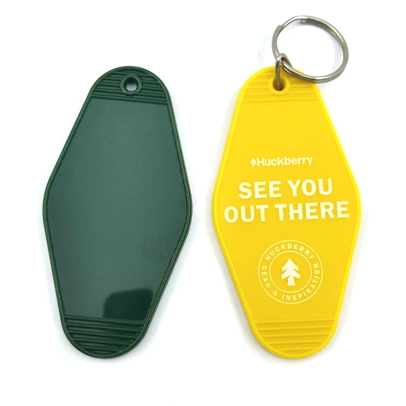 
plastic transparent holographic glitter vintage pink motel room tag keychains custom gold acrylic blank 